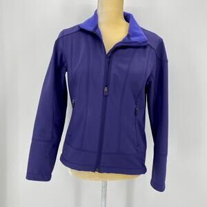 REI Womens Jacket Purple Soft Shell Fleece Lined Full Zip Size XS Casual Outdoor